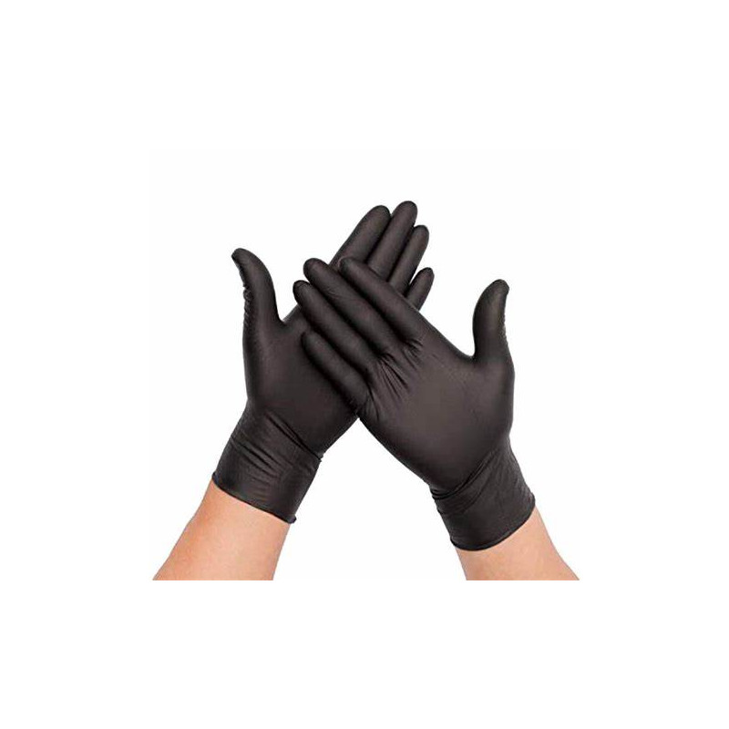 GUANTES NITRILO S/P NEGRO X-PEQ. 100u. MEDICALINE