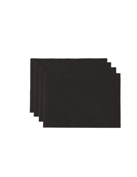 EU36026 SERVILLETAS NEGRAS PAPEL/PLASTICO 500UDS