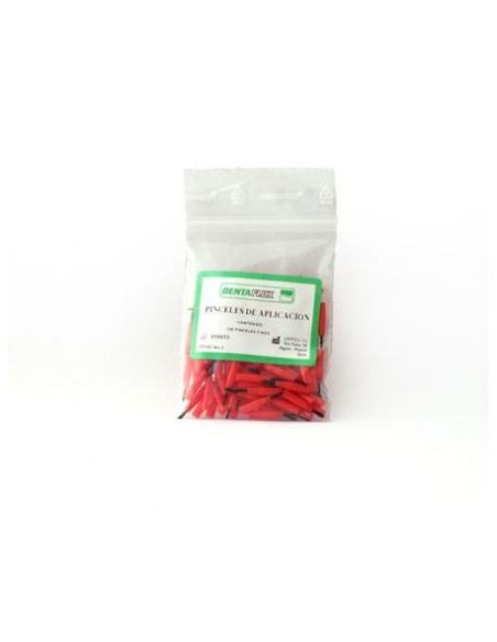 PINCELES APLICACION FINOS ROJOS 100U.DENTAFLUX