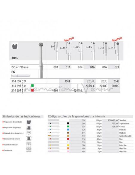 FG 201NL/6 801L-016 FG DIAM. MEDIO 6U. INTENSIVE