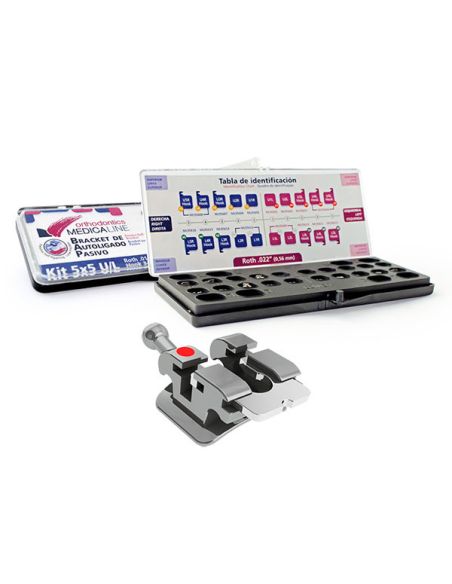 BRACKET ML AUTOLIGADO PASIVO ROTH.022" KIT MEDICALINE