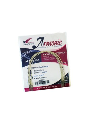 ARCO ML NITI ESTETICO REDO. SUP. .016 NAT. F. 10U. MEDICALINE
