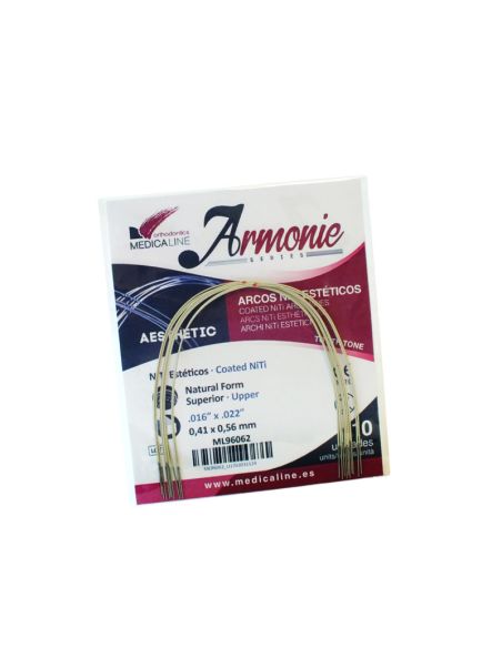 ARCO ML NITI ESTETICO REDO. SUP. .016 NAT. F. 10U. MEDICALINE