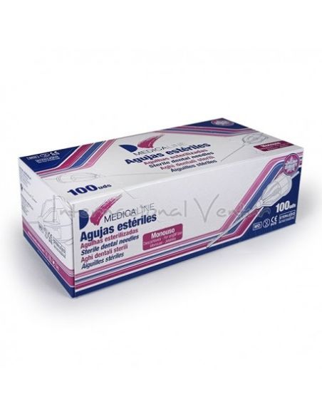AGUJAS MEDICALINE 30G X-CORTA 0,3X12MM 100UDS. MEDICALINE