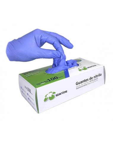 GUANTES NITRILO VIOLETA PEQUEÑOS 100U. STARLINE