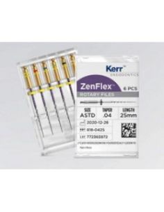 ZENFLEX LIMA NITI SURTIDO .04/25MM. 6UDS.