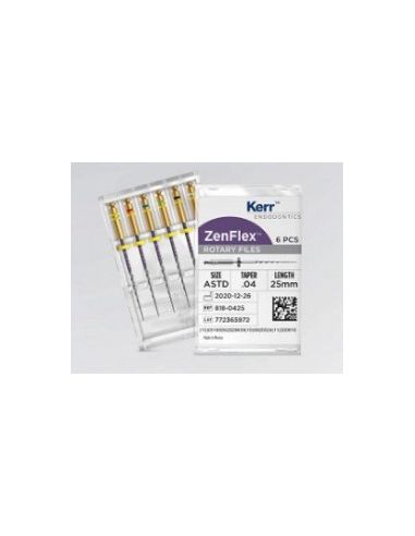 ZENFLEX LIMA NITI SURTIDO .04/25MM. 6UDS.