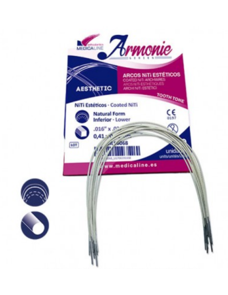 ARCO ML NITI ESTETICO RECT.INF.016X.016 NAT.F.10U