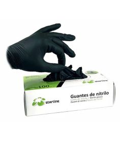 GUANTES NITRILO VIOLETA NEGRO 100U. STARLINE