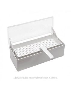 Cubeta plástica para desinfección y esterilización de instrumental médico